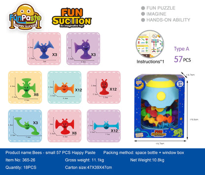 Bees Suction Cups Versatile Building Soft Blocks Toy