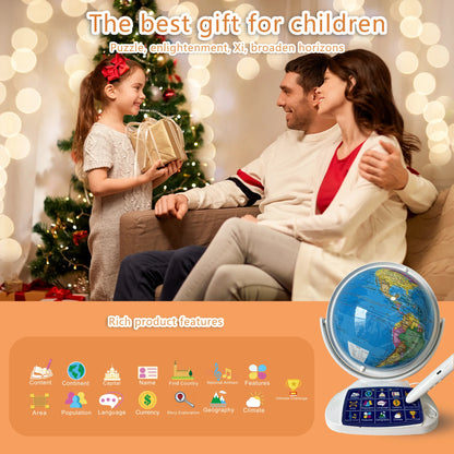 Smart AR Interactive Educational Globe with Light