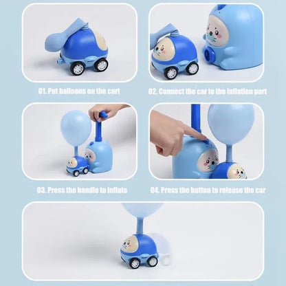 STEM Air-Powered Balloon Car Toy Set