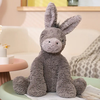 Cute Plush Donkey Stuffed Toy and Cuddle Pillow