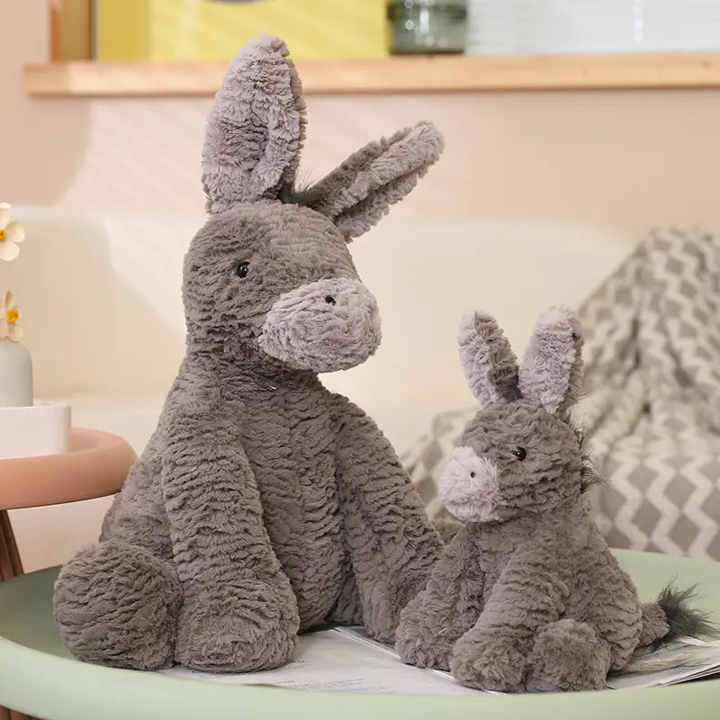 Cute Plush Donkey Stuffed Toy and Cuddle Pillow