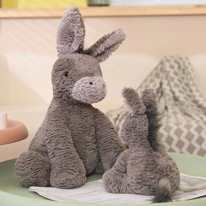 Cute Plush Donkey Stuffed Toy and Cuddle Pillow